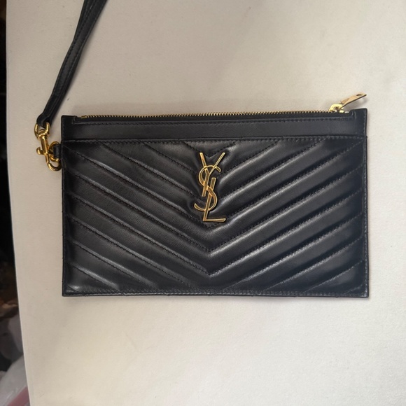 YSL Monogram Matelassé Leather Pouch - Picture 4 of 5